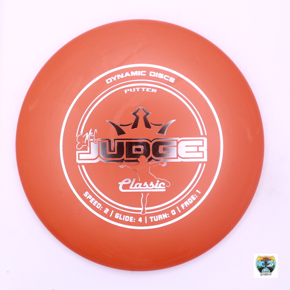 Dynamic Discs Classic EMAC Judge, Manufacturer Weight Range: 173-176 Grams, Color: Orange, Serial Number: 0002-0163