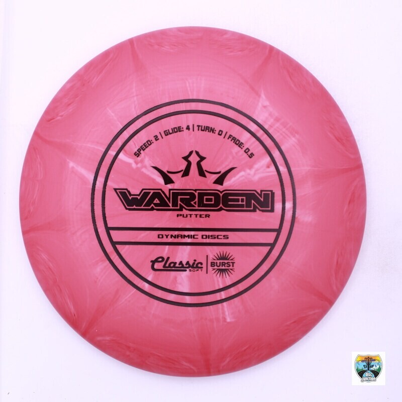 Dynamic Discs Classic Soft Burst Warden, Manufacturer Weight Range: 173-176 Grams, Color: Pink, Serial Number: 0002-0215