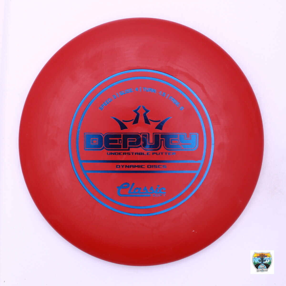 Dynamic Discs Classic Soft Deputy, Manufacturer Weight Range: 173+ Grams, Color: Red, Serial Number: 0002-0218