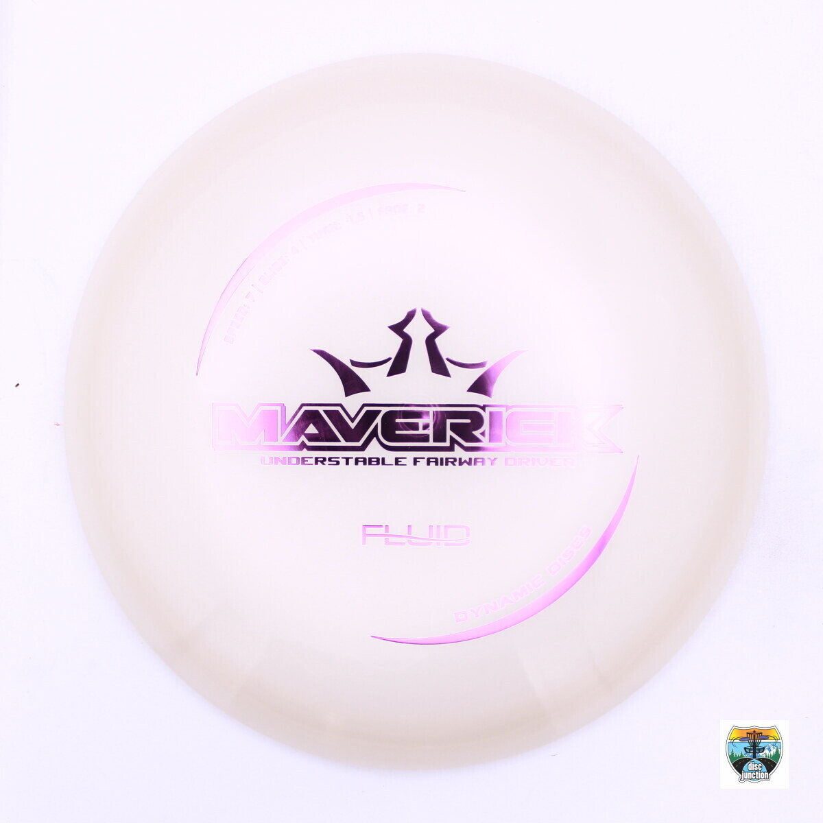 Dynamic Discs Fluid Maverick, Manufacturer Weight Range: 173-176 Grams, Color: White, Serial Number: 0021-0012