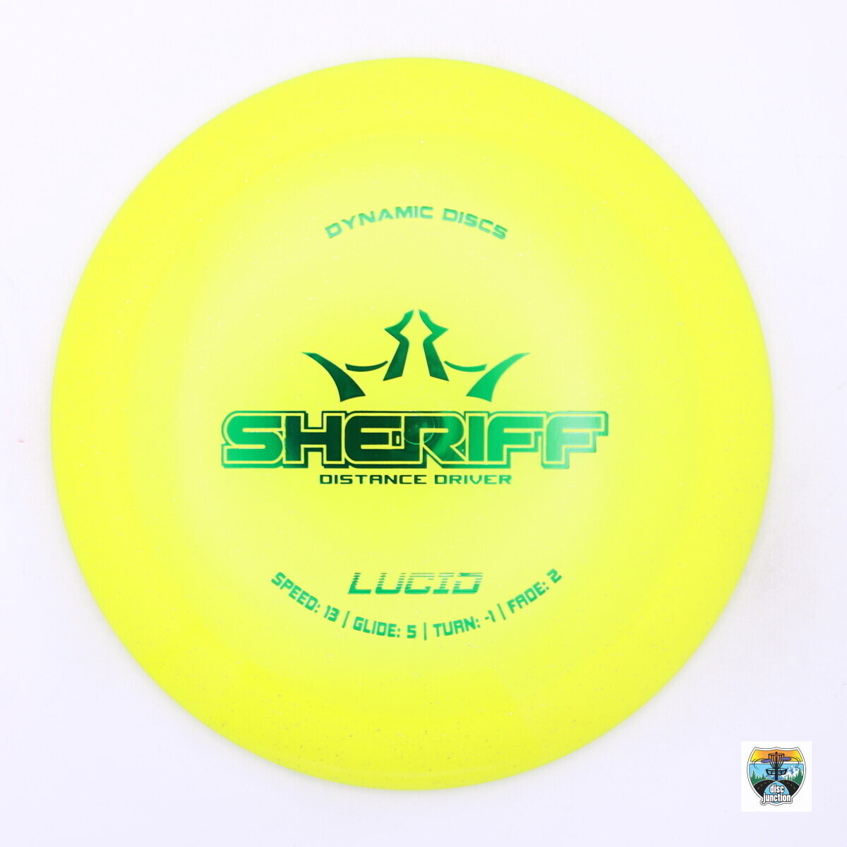 Dynamic Discs Lucid Sheriff, Manufacturer Weight Range: 173-176 Grams, Color: Yellow, Serial Number: 0002-0541