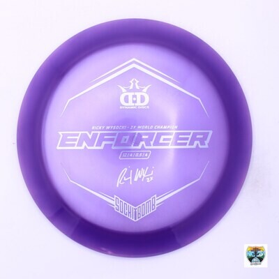 Dynamic Discs Lucid-Ice Enforcer Ricky Wysocki 2x Sockibomb, Manufacturer Weight Range: 173-176 Grams, Color: Purple, Serial Number: 0002-0713