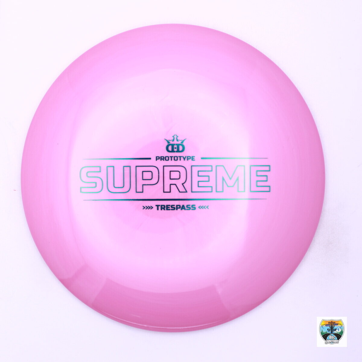 Dynamic Discs Supreme Supreme Trespass Prototype Stamp, Manufacturer Weight Range: 173-176 Grams, Color: Pink, Serial Number: 0002-0757