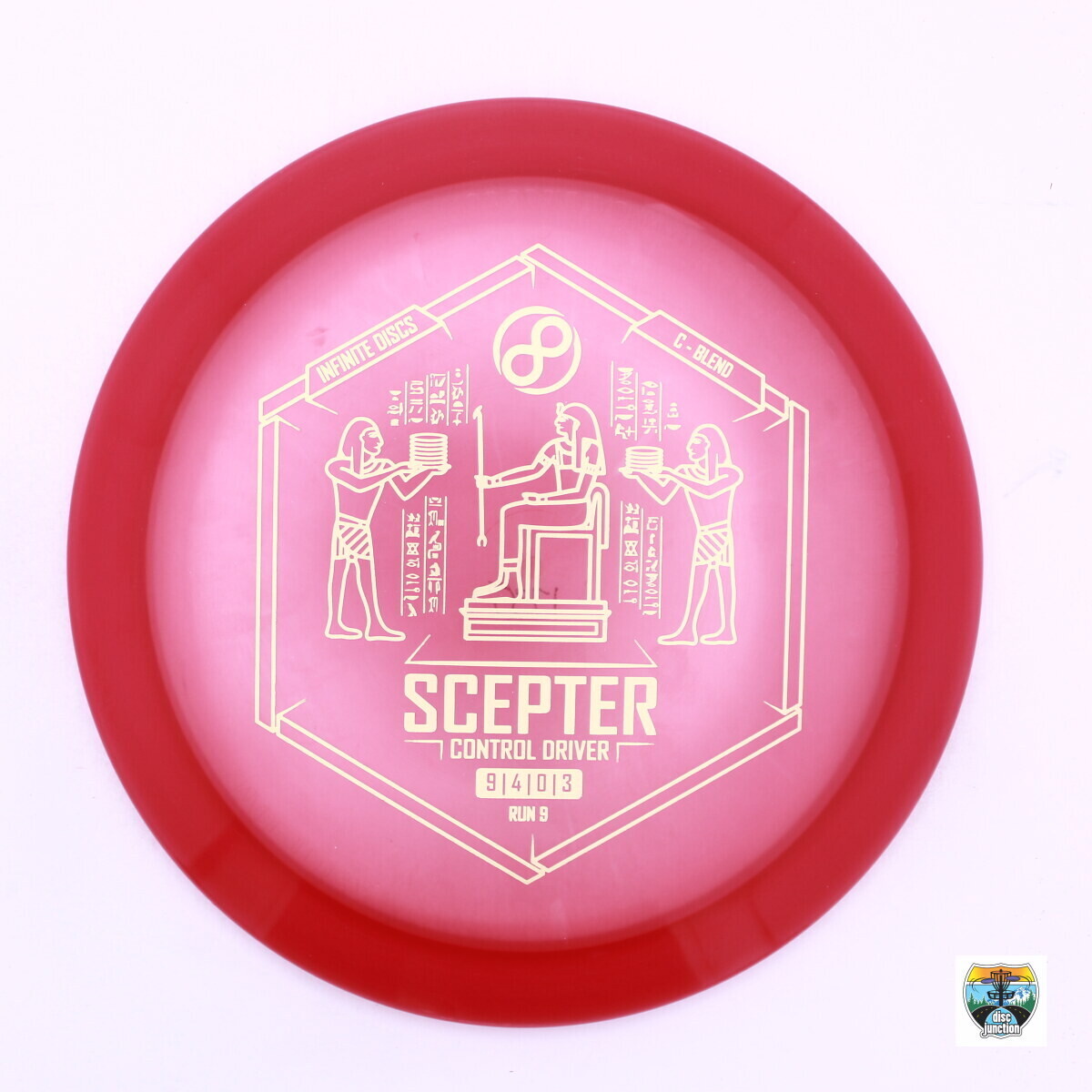 Infinite Discs C-Blend Scepter, Manufacturer Weight Range: 173-176 Grams, Color: Red, Serial Number: 0029-0037