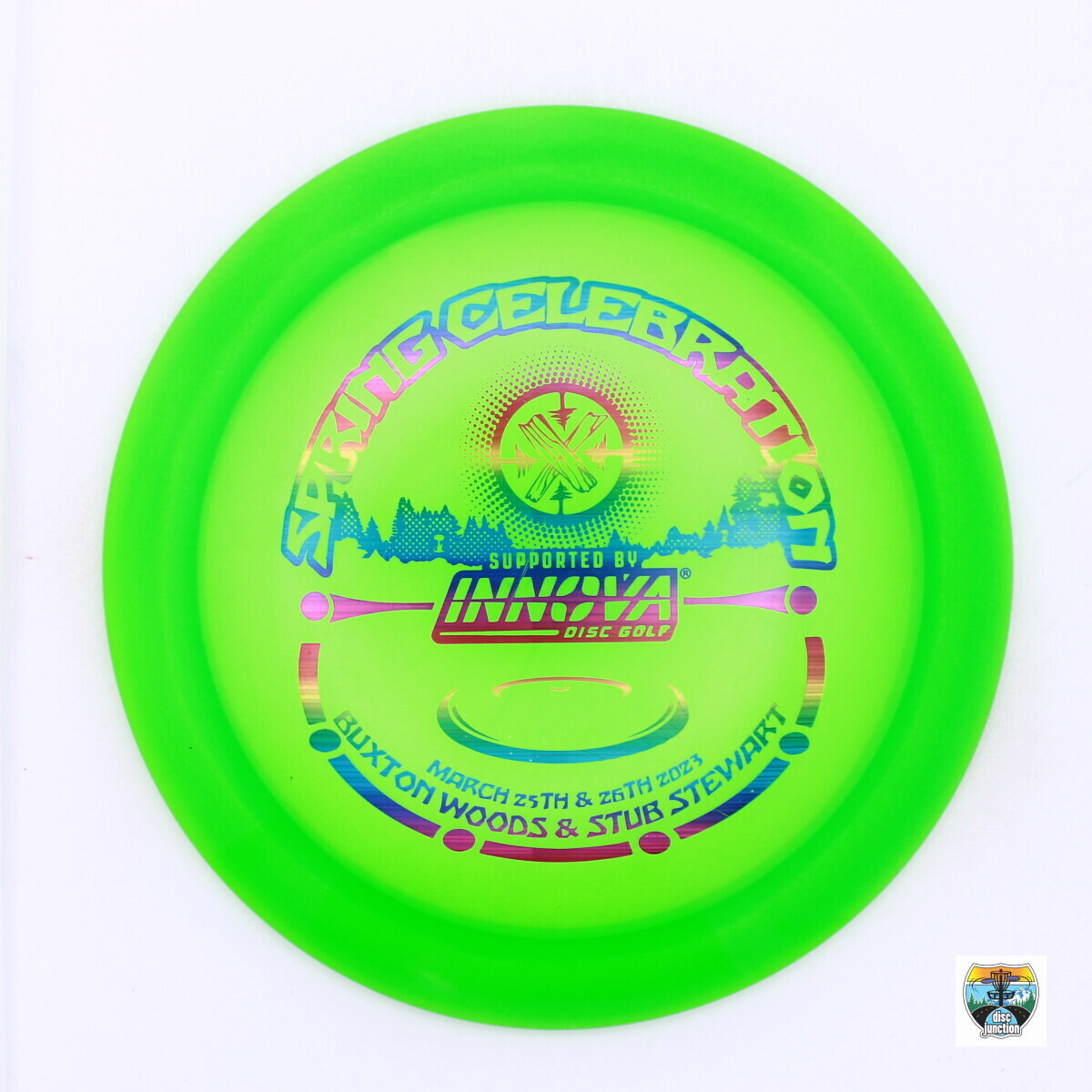 Innova Champion Destroyer 2023 Spring Celebration Buxton Woods &amp; Stub Stewart, Manufacturer Weight Range: 170-172 Grams, Color: Green, Serial Number: 0000-0052