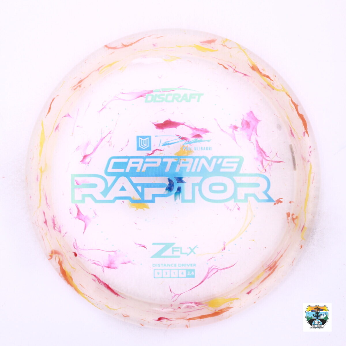 Discraft Jawbreaker Z FLX Captain&#39;s Raptor 2024 Paul Ulibarri, Manufacturer Weight Range: 173-174 Grams, Color: Multi, Serial Number: 0111-0024