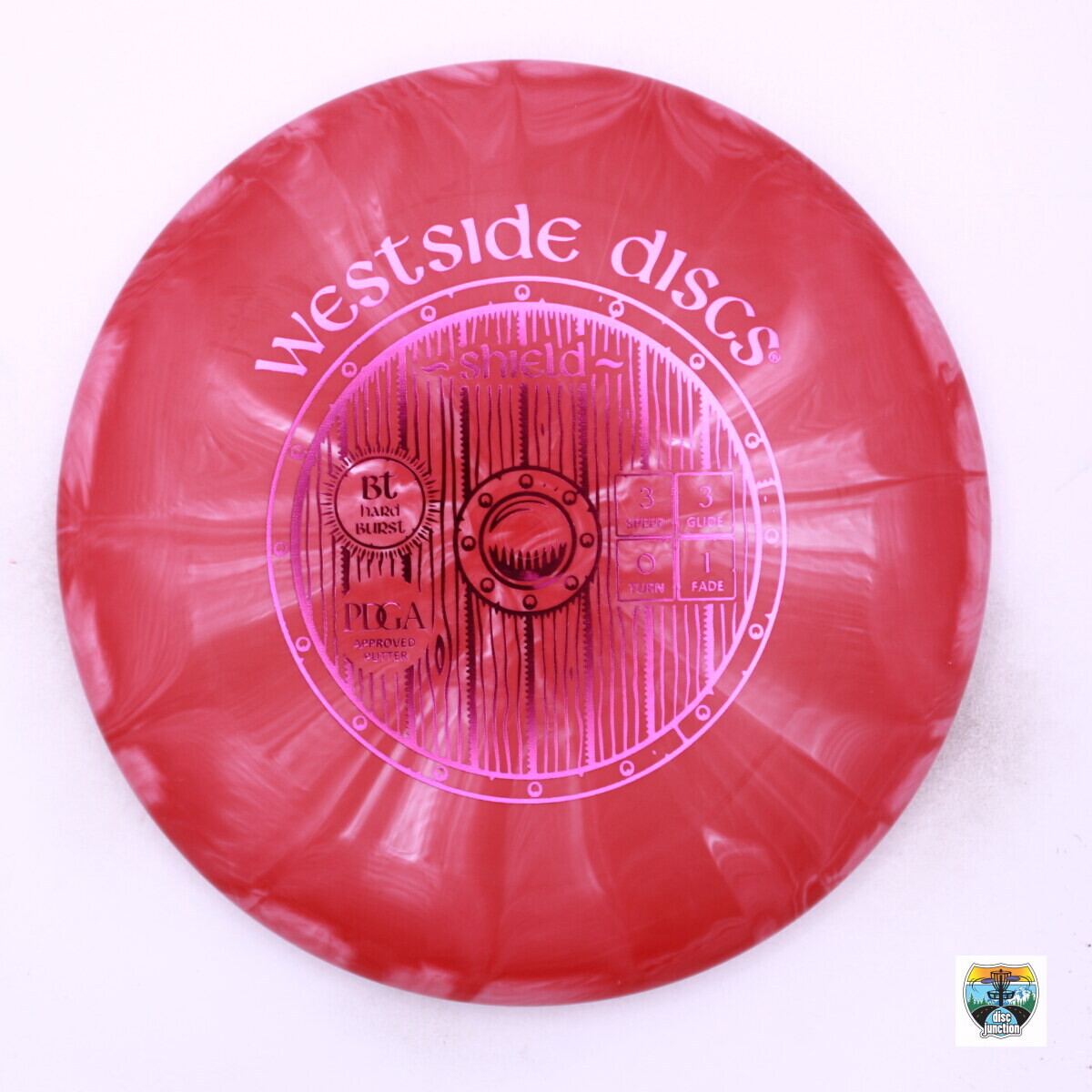 Westside Discs BT Hard Burst Shield, Manufacturer Weight Range: 173-176 Grams, Color: Red, Serial Number: 0002-1206