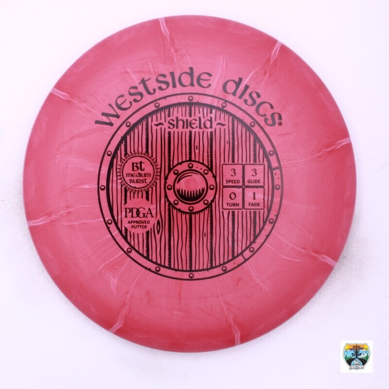 Westside Discs BT Medium Burst Shield, Manufacturer Weight Range: 173-176 Grams, Color: Red, Serial Number: 0002-1232