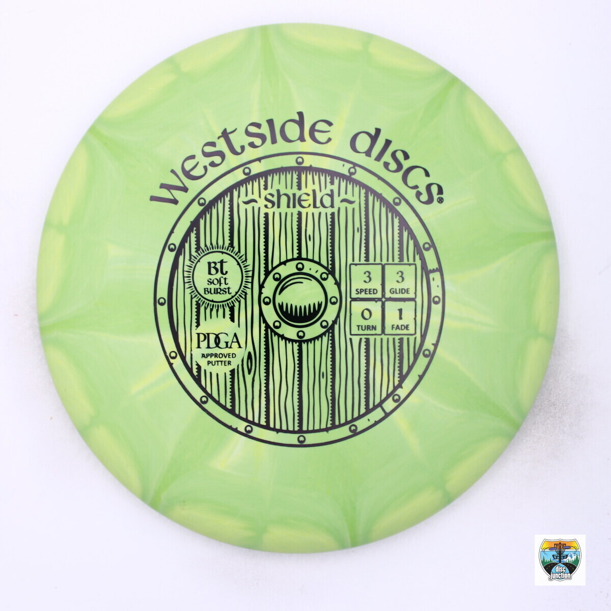 Westside Discs BT Soft Burst Shield, Manufacturer Weight Range: 173-176 Grams, Color: Green, Serial Number: 0002-1270