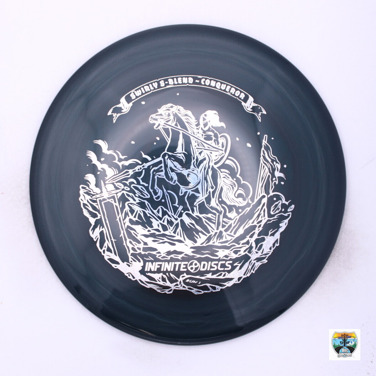 Infinite Discs Swirly S-Blend Conqueror, Manufacturer Weight Range: 170-172 Grams, Color: Grey, Serial Number: 0116-0013