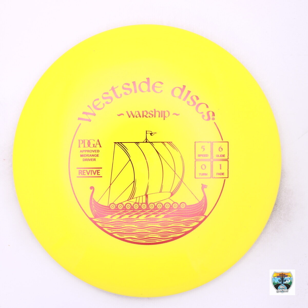 Westside Discs Revive Warship, Manufacturer Weight Range: 177+ Grams, Color: Yellow, Serial Number: 0002-1330