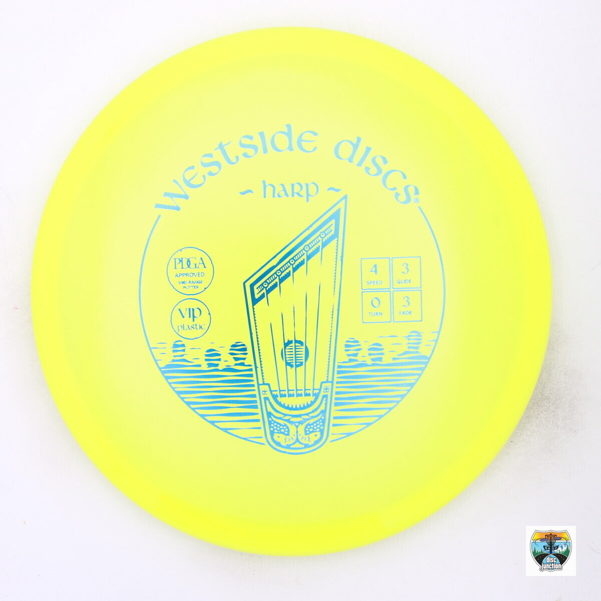 Westside Discs VIP Harp, Manufacturer Weight Range: 173+ Grams, Color: Yellow, Serial Number: 0002-1449