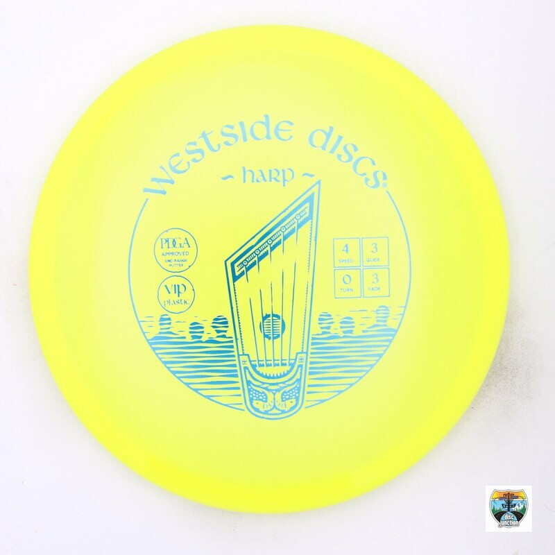 Westside Discs VIP Harp, Manufacturer Weight Range: 173-176 Grams, Color: Yellow, Serial Number: 0002-1449