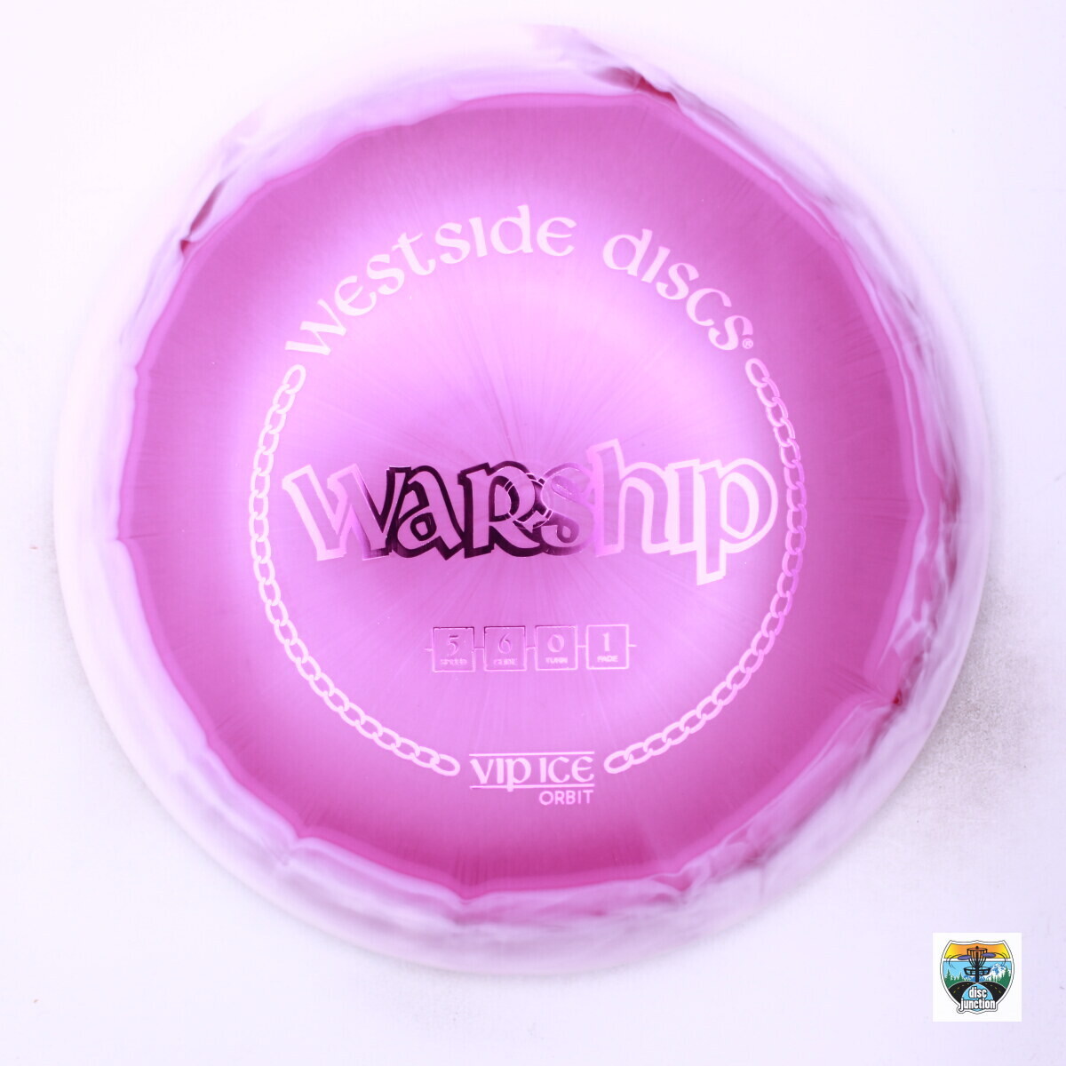 Westside Discs VIP-Ice Orbit Warship, Manufacturer Weight Range: 177+ Grams, Color: Purple/White, Serial Number: 0047-0051