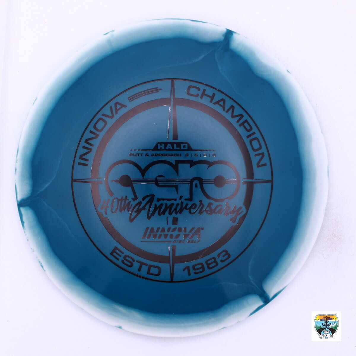 Innova Halo Star Aero 40th Anniversary, Manufacturer Weight Range: 178-180 Grams, Color: Blue/White, Serial Number: 0005-0004