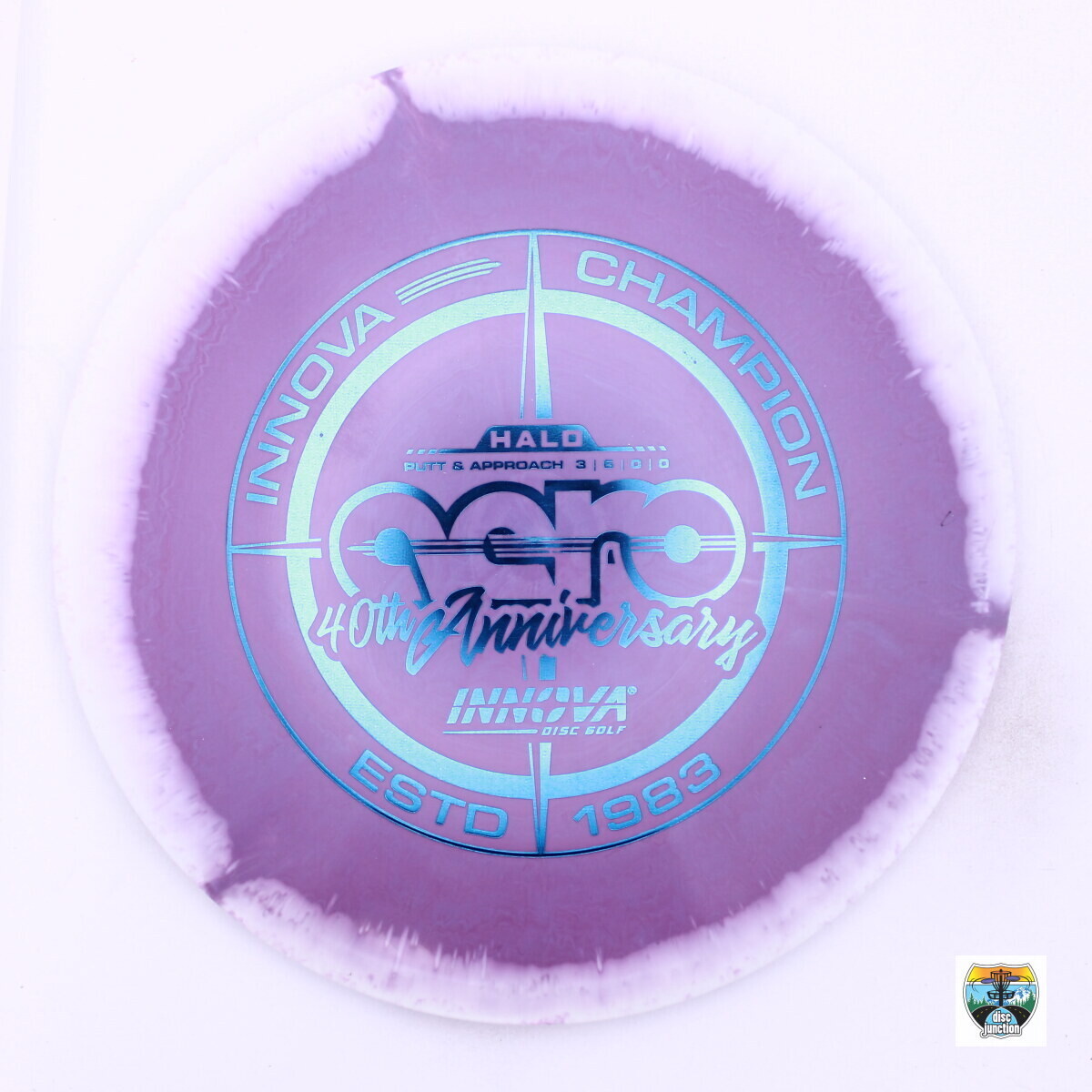 Innova Halo Star Aero 40th Anniversary, Manufacturer Weight Range: 178-180 Grams, Color: Purple/White, Serial Number: 0005-0010