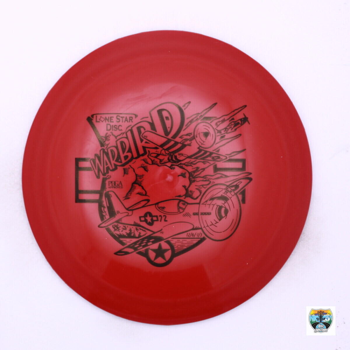 Lone Star Disc Lima Warbird, Manufacturer Weight Range: 150-159 Grams, Color: Red, Serial Number: 0010-0851