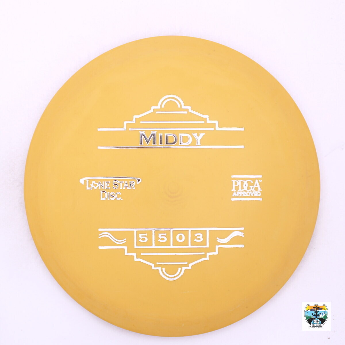 Lone Star Disc Delta 1 Middy, Manufacturer Weight Range: 170-172 Grams, Color: Yellow, Serial Number: 0010-0738