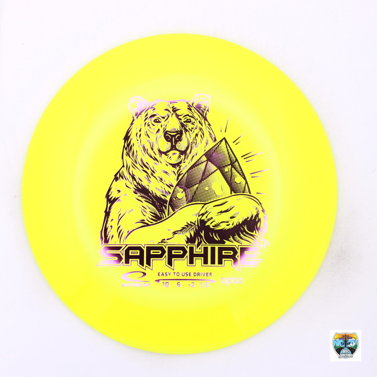 Latitude 64° Opto Sapphire, Manufacturer Weight Range: 160-164 Grams, Color: Yellow, Serial Number: 0002-1033