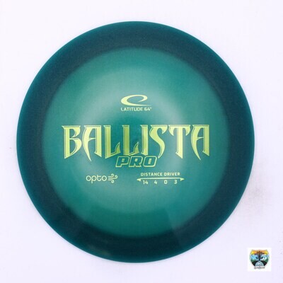 Latitude 64° Opto Air Ballista Pro, Manufacturer Weight Range: 145-159 Grams, Color: Turquoise, Serial Number: 0047-0019