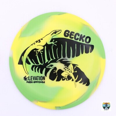 Elevation Disc Golf glO-G Gecko, Manufacturer Weight Range: 173-175 Grams, Color: Citrus (Green/Yellow), Serial Number: 0068-0013