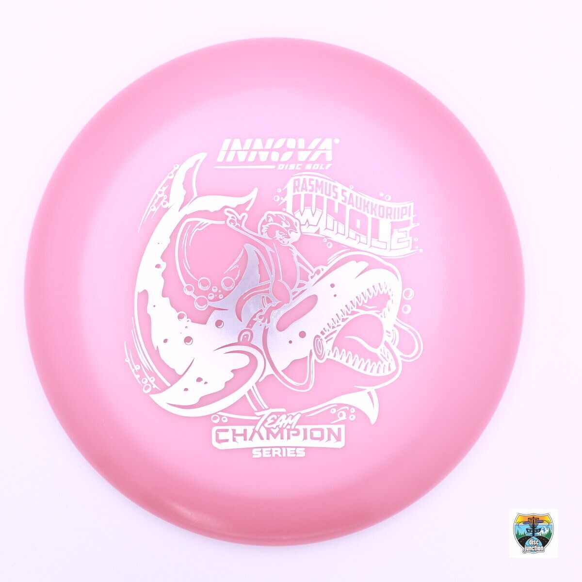 Innova Champion Proto Glow Whale 2024 Team Champion Tour Series Rasmus Saukkoriipi, Manufacturer Weight Range: 173-175 Grams, Color: Pink, Serial Number: 0130-0002