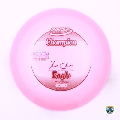 Innova Champion Color Glow Eagle Signature Series Ken Climo 12x, Manufacturer Weight Range: 173-175 Grams, Color: Pink, Serial Number: 0115-0004