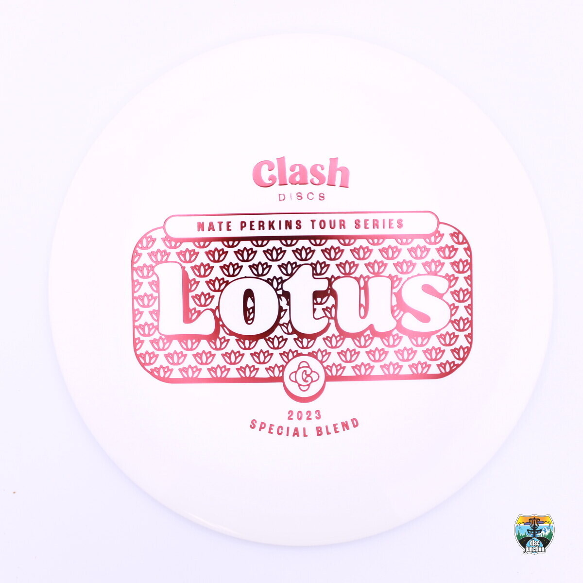 Clash Discs Special Blend Lotus 2023 Tour Series Nate Perkins, Manufacturer Weight Range: 177+ Grams, Color: White, Serial Number: 0139-0004