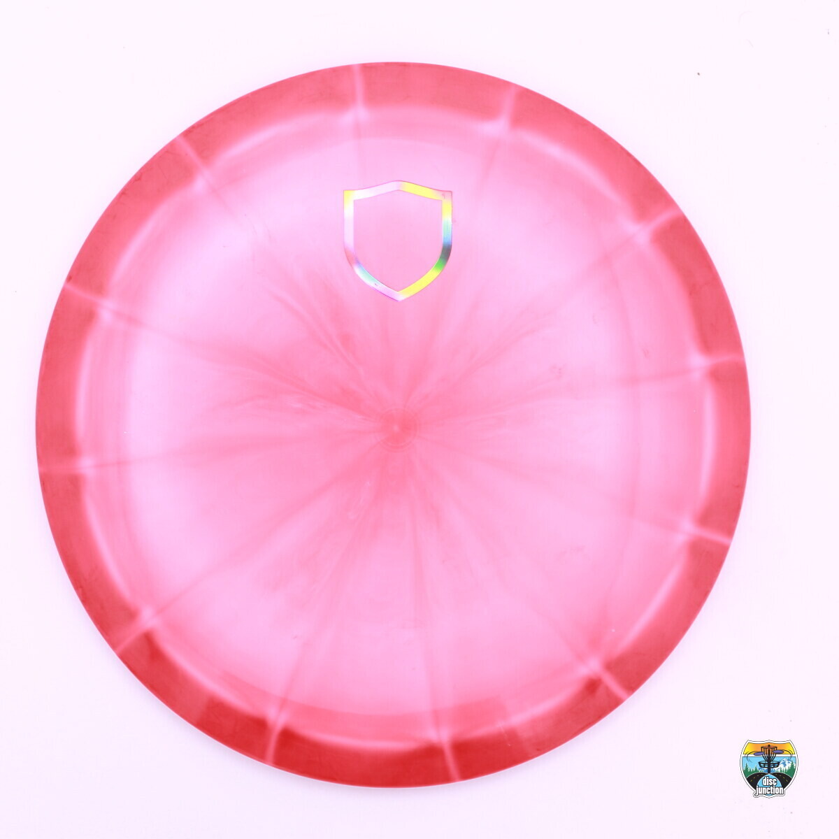Discmania Lux Vapor Splice Special Edition Mini Shield Stamp, Manufacturer Weight Range: 173-176 Grams, Color: Pink, Serial Number: 0000-0039