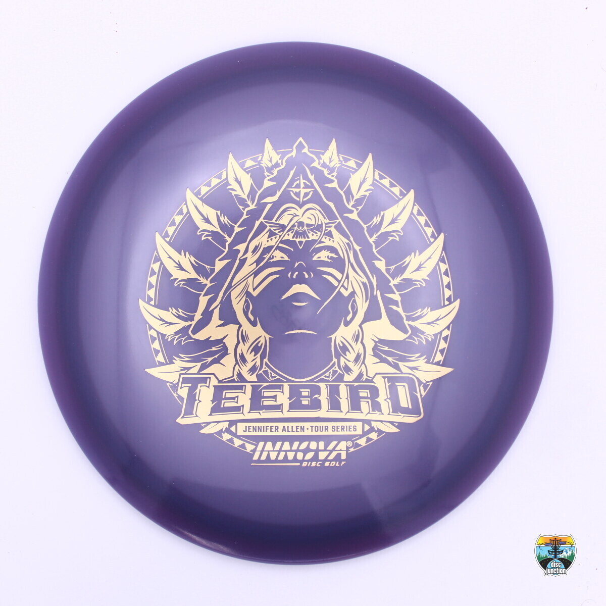 Innova Champion Proto Glow Teebird 2024 Tour Series Jen Allen, Manufacturer Weight Range: 173-175 Grams, Color: Purple, Serial Number: 0157-0010