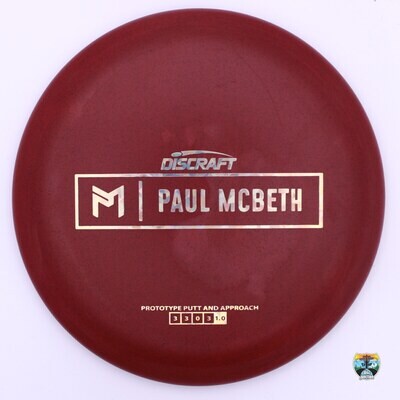 Discraft Rubber Blend Kratos Prototype Paul McBeth, Manufacturer Weight Range: 173-174 Grams, Color: Red, Serial Number: 0148-0025