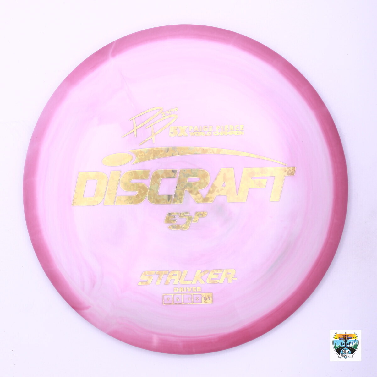 Discraft ESP Stalker Signature Series Paige Pierce 5x, Manufacturer Weight Range: 175-176 Grams, Color: Pink, Serial Number: 0008-0074