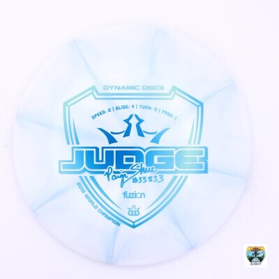 Dynamic Discs Fuzion Burst Judge Paige Shue, Manufacturer Weight Range: 173-176 Grams, Color: White, Serial Number: 0002-0637