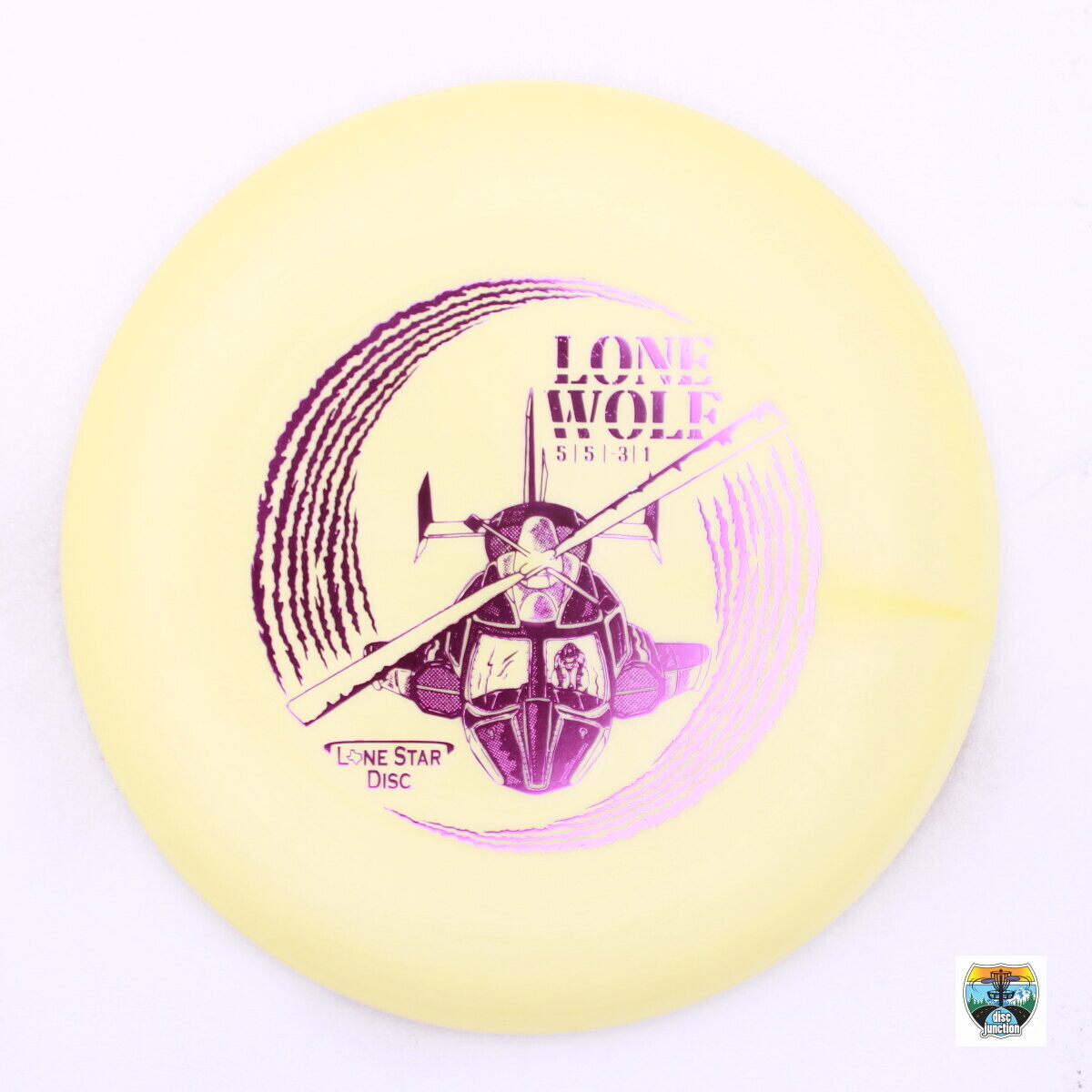 Lone Star Disc Bravo Lone Wolf, Manufacturer Weight Range: 173-176 Grams, Color: Yellow, Serial Number: 0010-0695