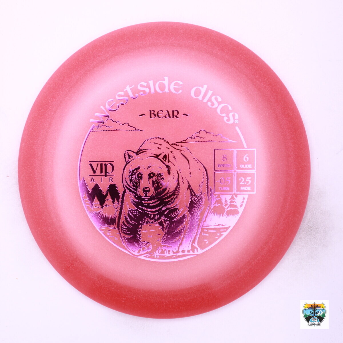 Westside Discs VIP Air Bear, Manufacturer Weight Range: 160-169 Grams, Color: Pink, Serial Number: 0047-0039