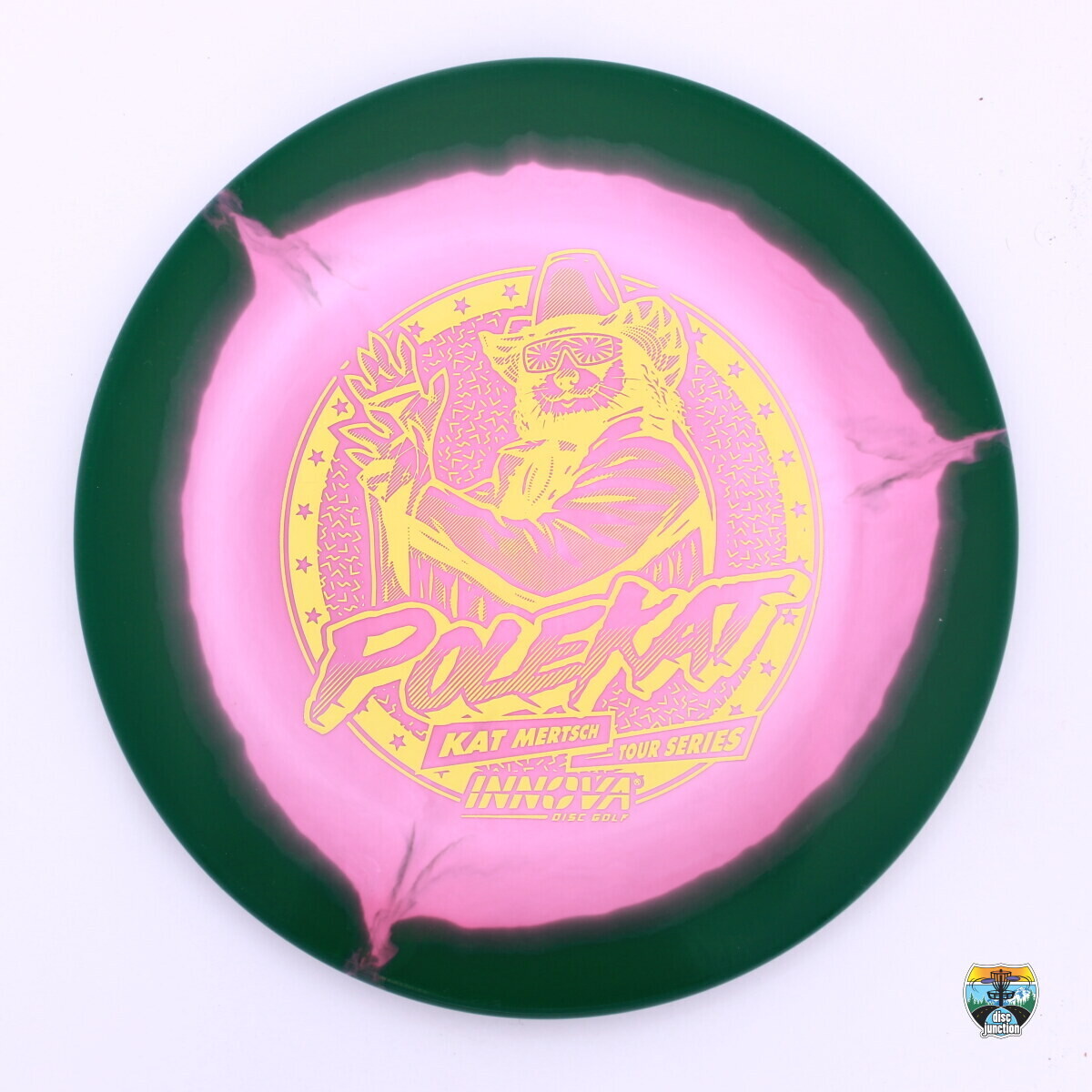 Innova Halo Star Polecat 2024 Tour Series Kat Mertsch, Manufacturer Weight Range: 173-175 Grams, Color: Pink/Green, Serial Number: 0157-0018