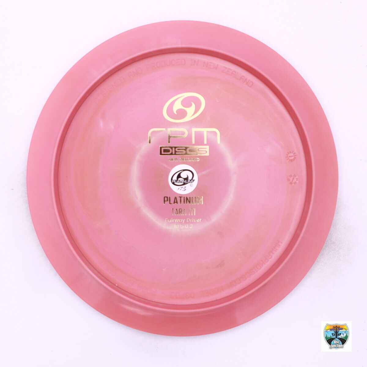 RPM Discs Platinum Series Tara Iti Bottom Stamp, Manufacturer Weight Range: 173-176 Grams, Color: Pink, Serial Number: 0009-0314