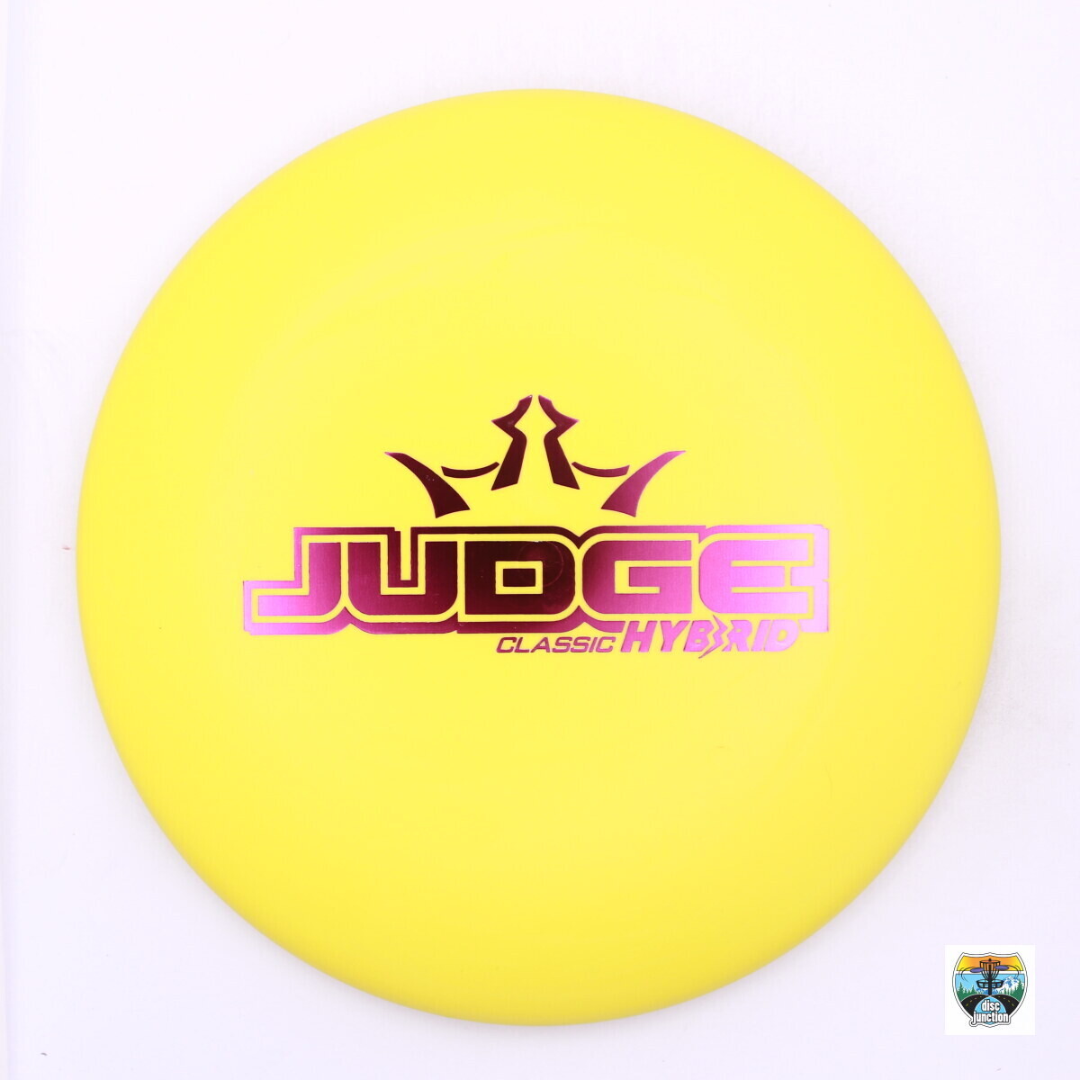 Dynamic Discs Classic Hybrid Judge, Manufacturer Weight Range: 173-176 Grams, Color: Yellow, Serial Number: 0002-0185