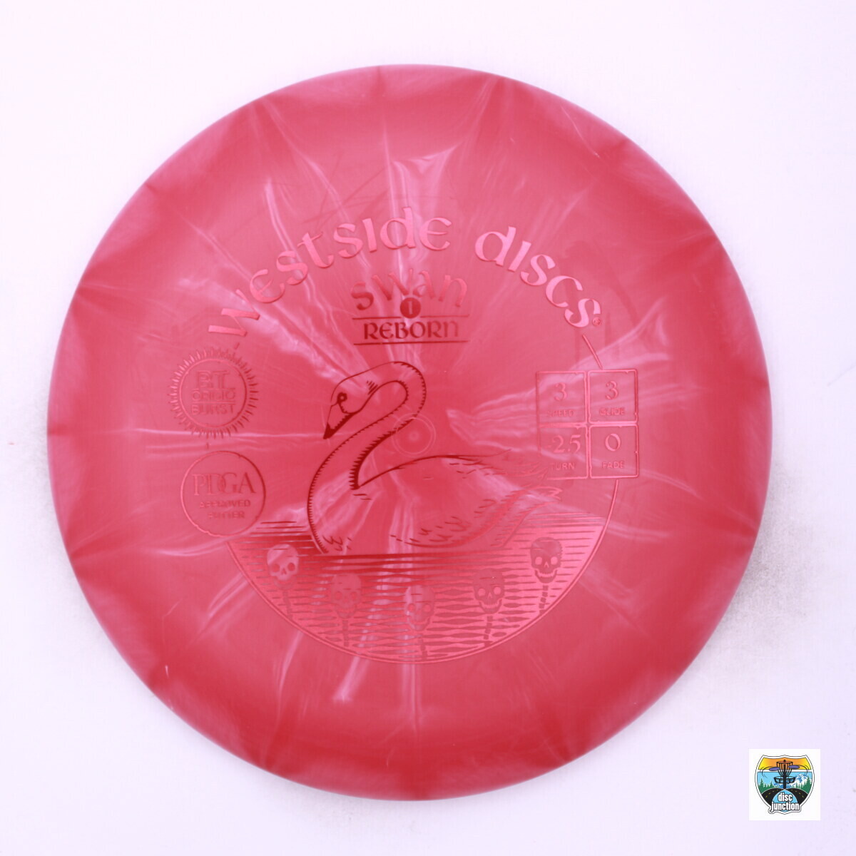 Westside Discs Origio Burst Swan 1 Reborn, Manufacturer Weight Range: 173-176 Grams, Color: Red, Serial Number: 0002-1316