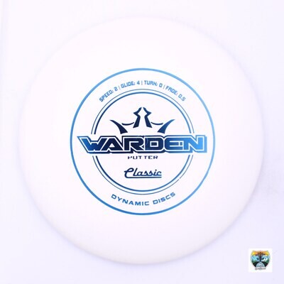 Dynamic Discs Classic Warden, Manufacturer Weight Range: 173-176 Grams, Color: White, Serial Number: 0002-0255