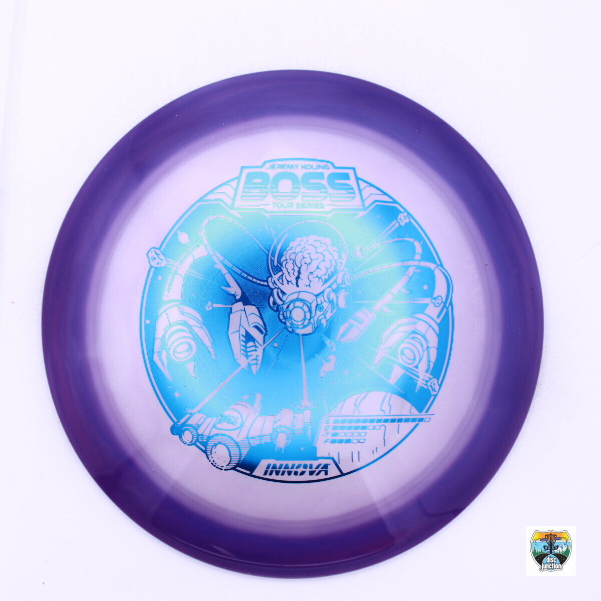 Innova Halo Champion Boss 2023 Tour Series Jeremy Koling, Manufacturer Weight Range: 173-175 Grams, Color: Clear/Purple, Serial Number: 0039-0007