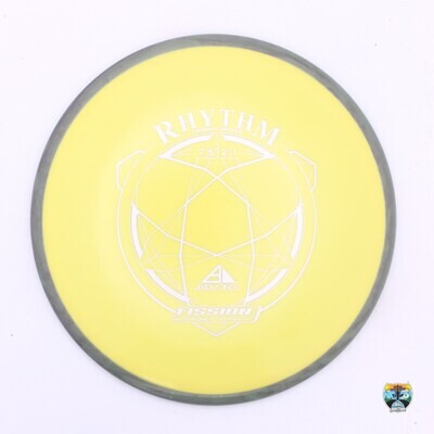 Axiom Fission Rhythm, Manufacturer Weight Range: 170-175 Grams, Color: Yellow/Grey, Serial Number: 0183-0062