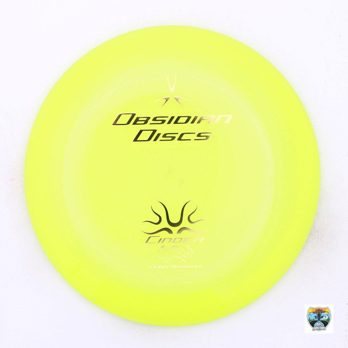 Obsidian Discs H9 Cinder, Manufacturer Weight Range: 173-176 Grams, Color: Yellow, Serial Number: 0009-0194
