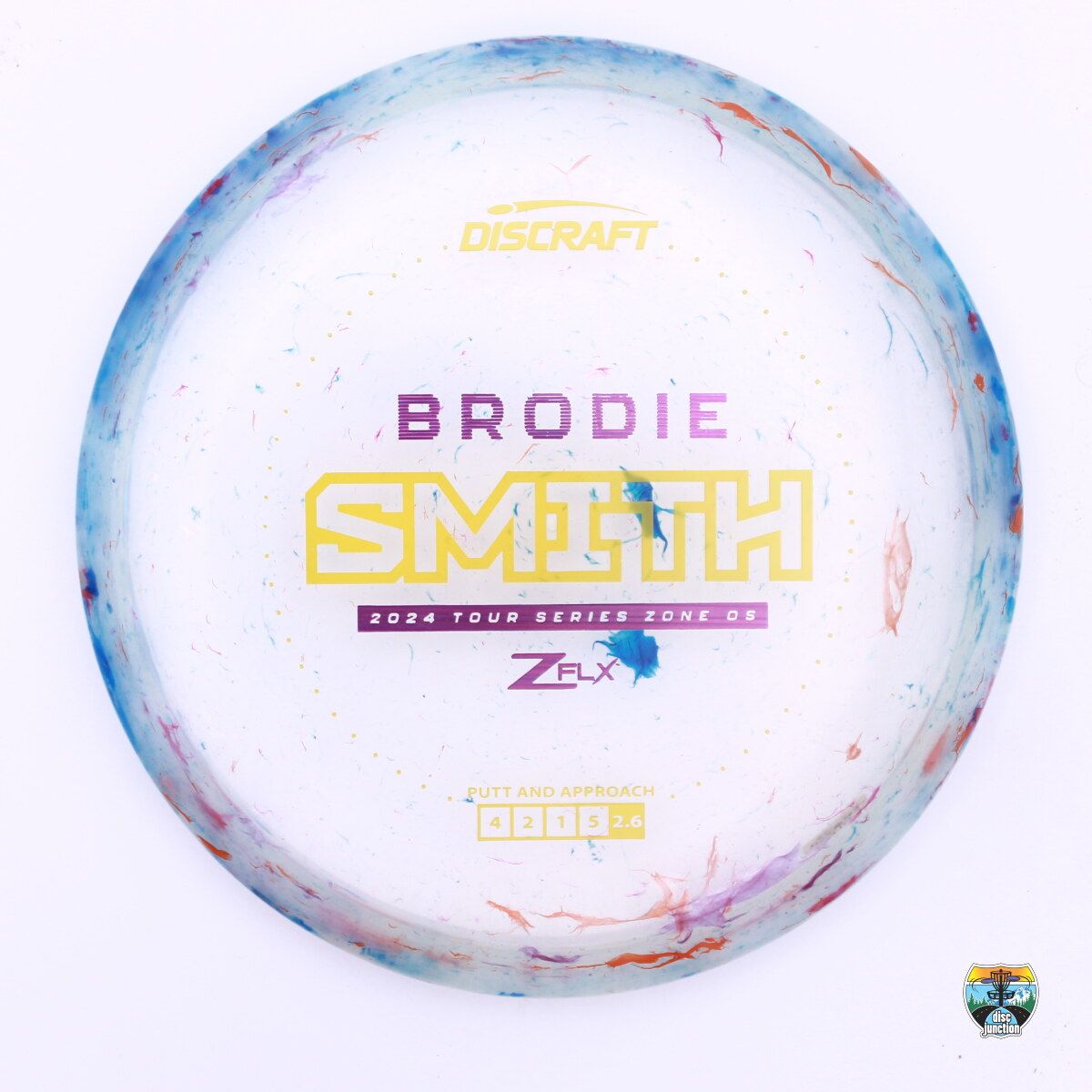 Discraft Jawbreaker Z FLX Zone OS 2024 Tour Series Brodie Smith, Manufacturer Weight Range: 173-174 Grams, Color: Multi, Serial Number: 0177-0088