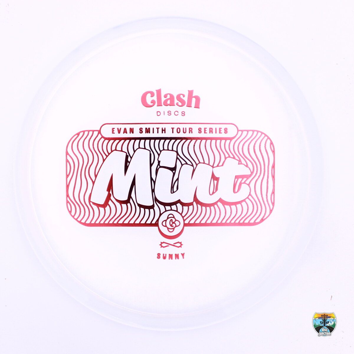 Clash Discs Sunny Mint 2024 Tour Series Evan Smith, Manufacturer Weight Range: 173-176 Grams, Color: Clear, Serial Number: 0204-0028
