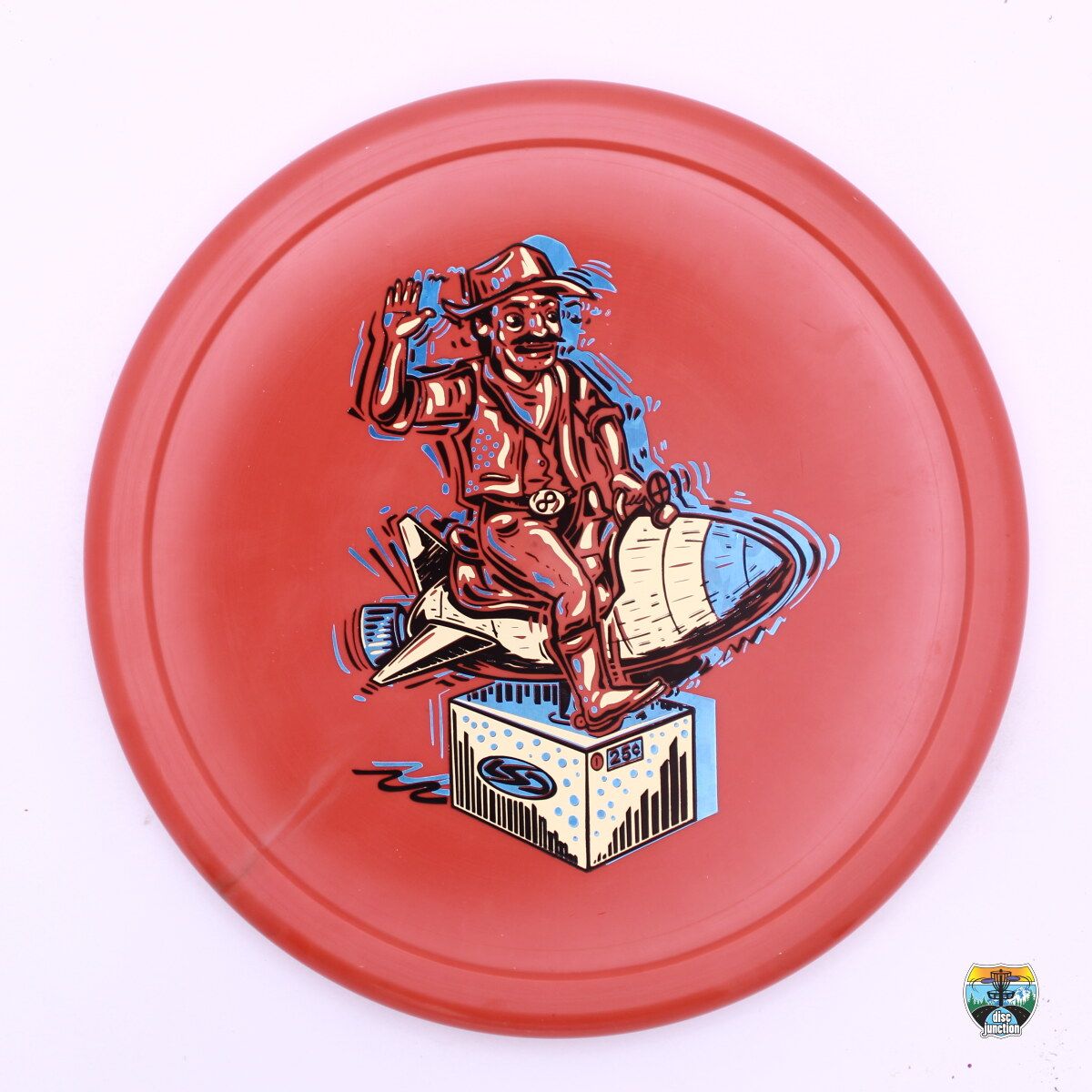 Lone Star Disc Alpha Armadillo Ride &#39;Em Rocket Cowboy, Manufacturer Weight Range: 170-172 Grams, Color: Orange, Serial Number: 0204-0086