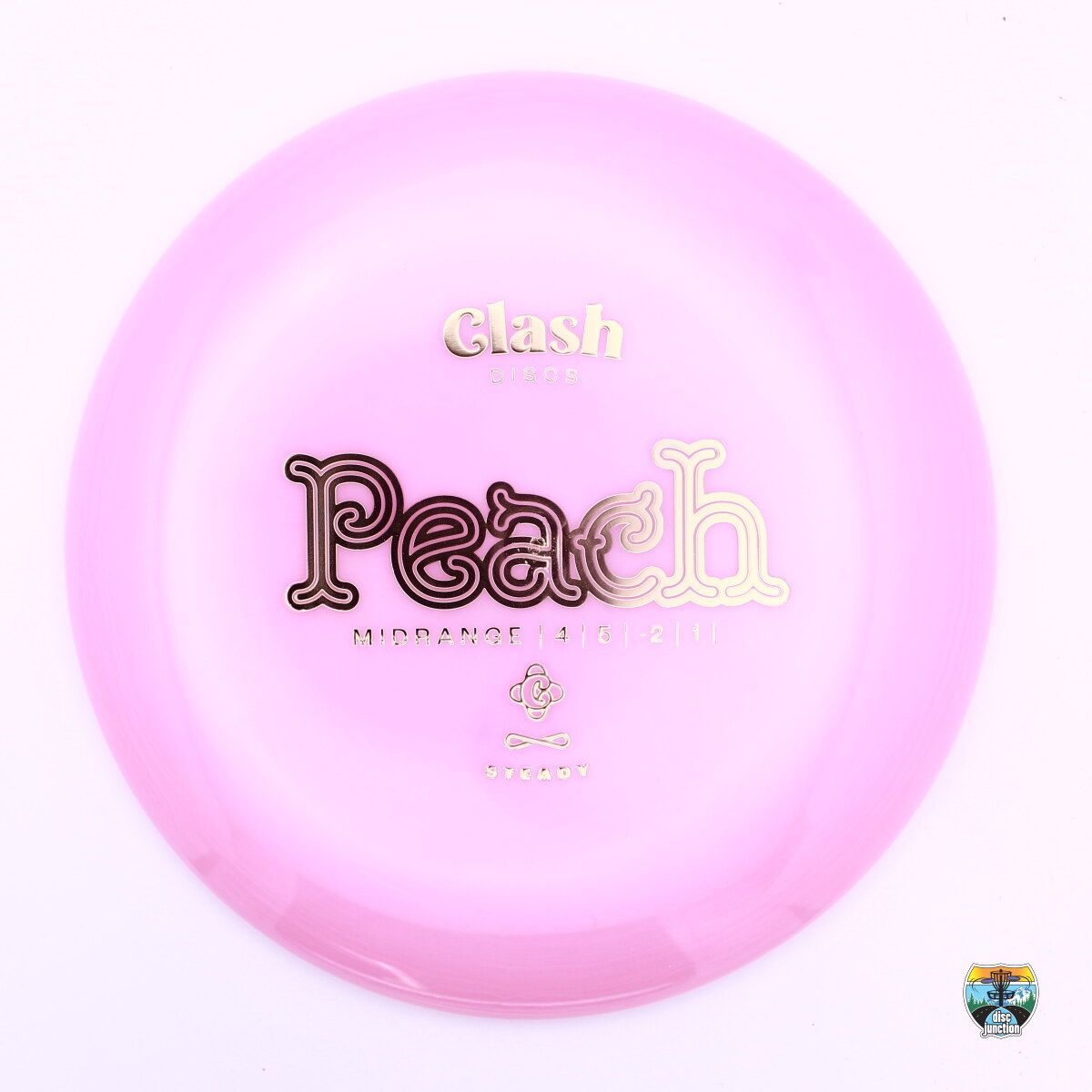 Clash Discs Steady Peach, Manufacturer Weight Range: 173-176 Grams, Color: Pink, Serial Number: 0009-0102