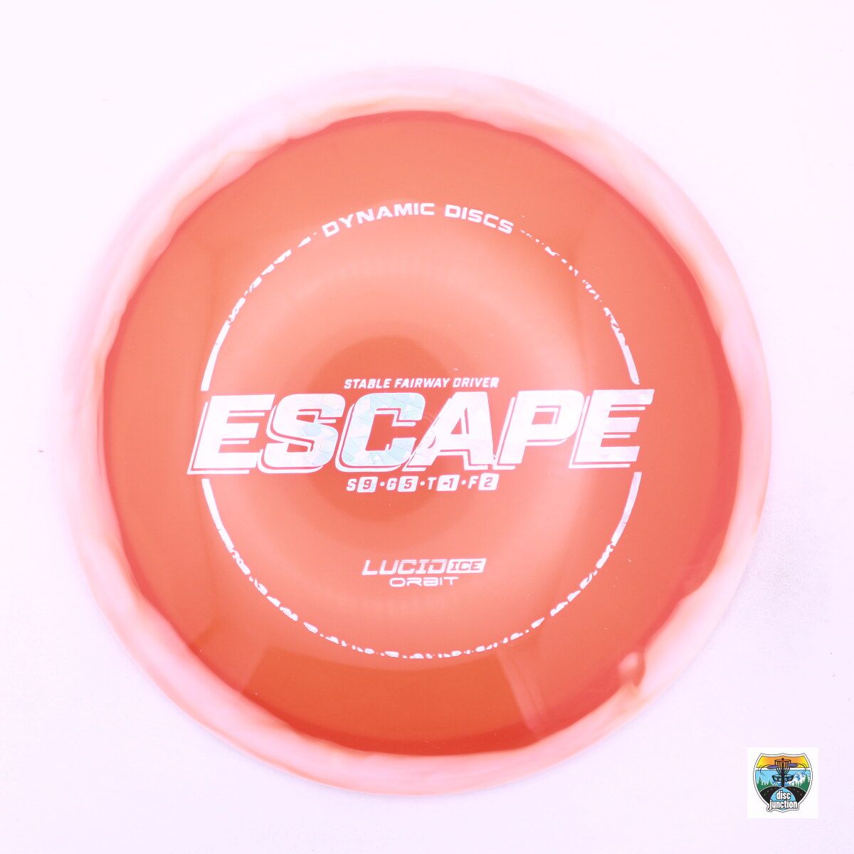 Dynamic Discs Lucid-Ice Orbit Escape, Manufacturer Weight Range: 173-176 Grams, Color: Orange, Serial Number: 0021-0019