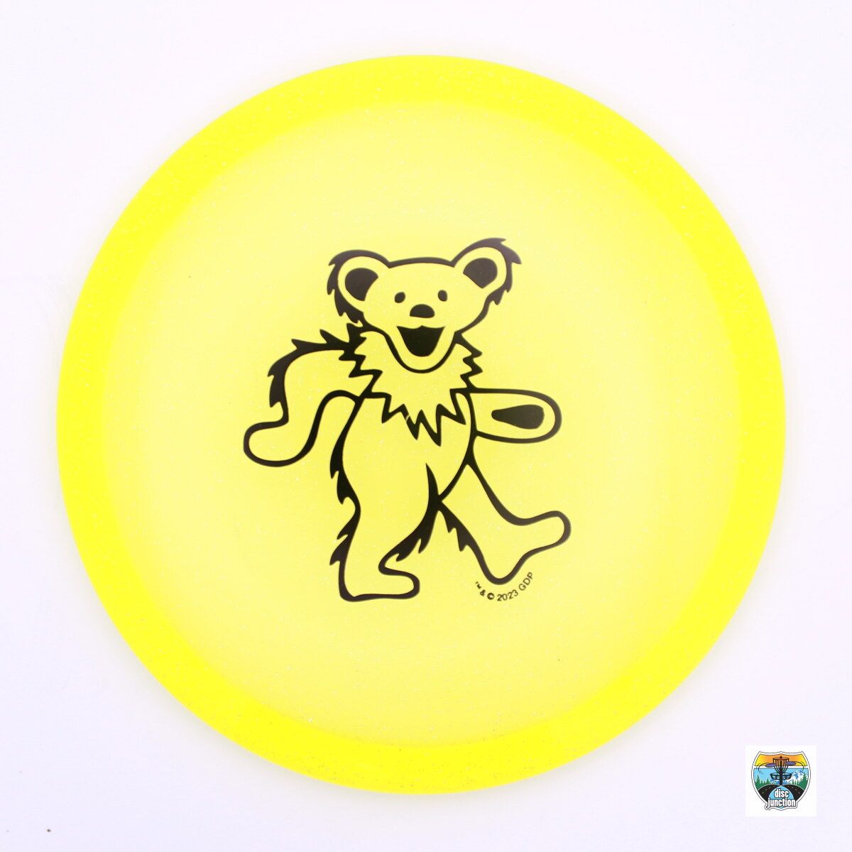 Discmania Metal Flake C-Line MD3 Grateful Dead Bear, Manufacturer Weight Range: 177+ Grams, Color: Yellow, Serial Number: 0053-0014