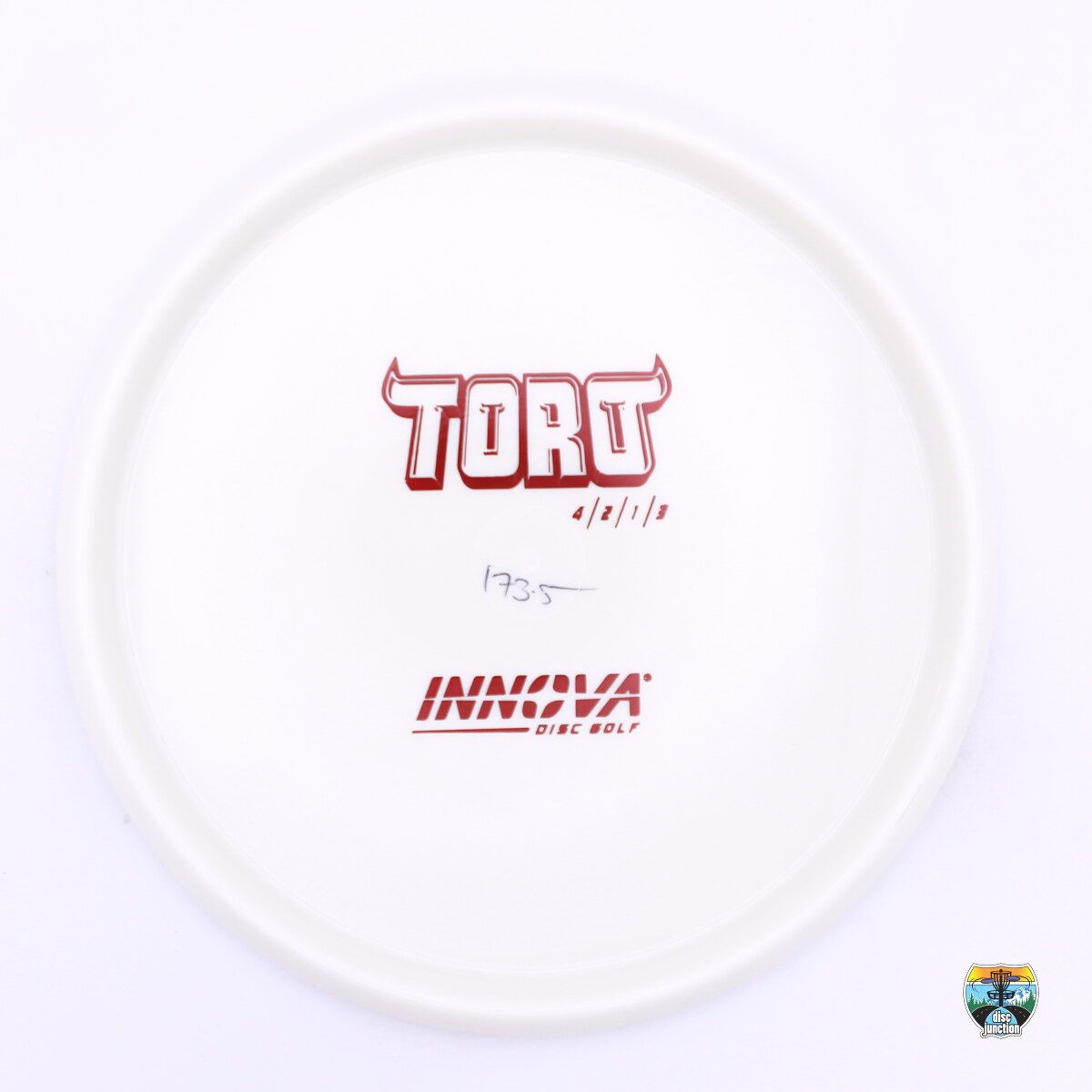Innova Star Toro Bottom Stamp, Manufacturer Weight Range: 173-175 Grams, Color: White, Serial Number: 0209-0425